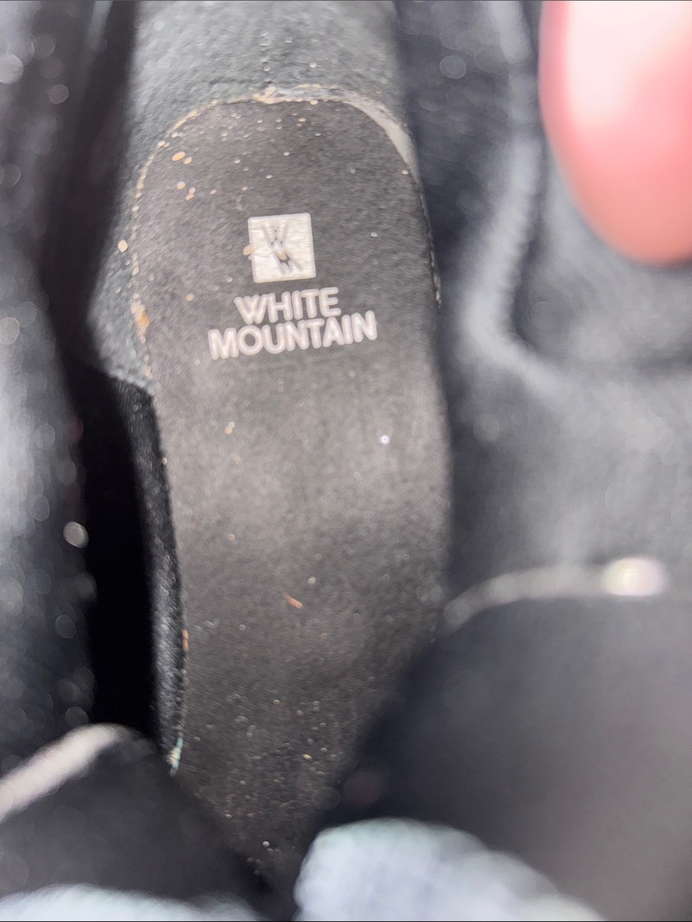 White Mountain Black Suede Lace-Up Shearling-Trim Winter Boots - Picture 5 of 6